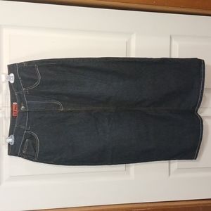 Hip Jeans 5-pocket dark denim jean maxi skirt -  9 - stonewash black